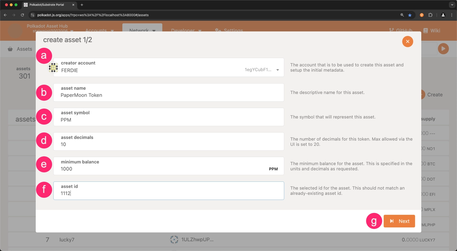 Create Asset Form