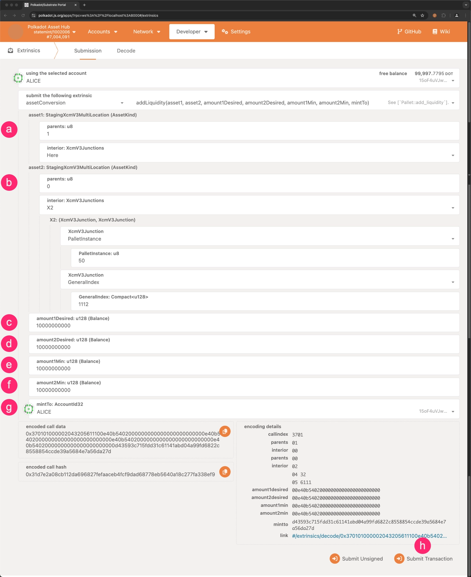 Add Liquidity Fields