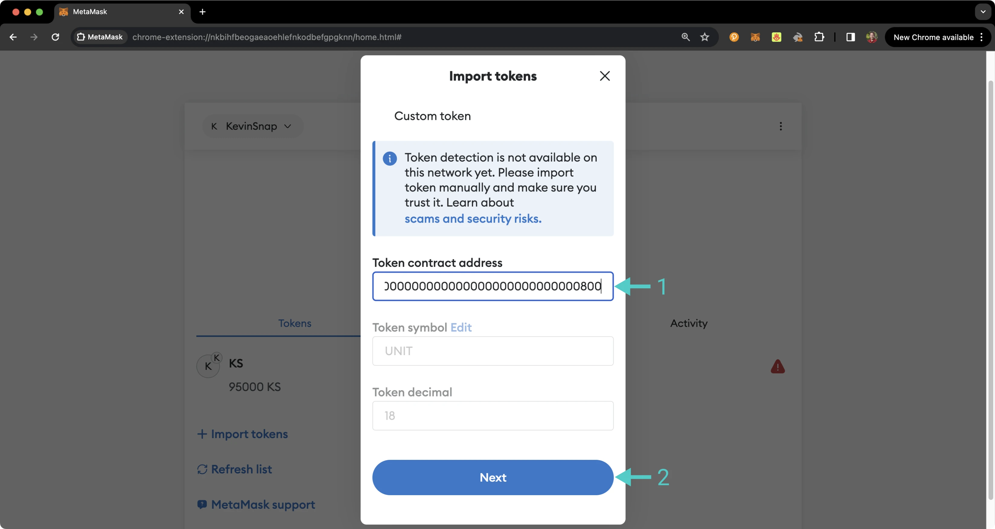 Add Custom Token